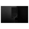 ELICA 90CM 4 ZONE ASPIRATION HOB WITH DOWNDRAFT EXTRACTOR- BLACK GLASS AND CAST IRON GRID