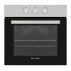 ELBA 60CM MULTIFUNCTION ELECTRIC OVEN WITH S/S PANEL AND BLACK GLASS FINISH