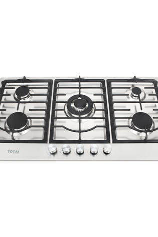 TOTAI 5 BURNER GAS HOB STAINLESS STEEL