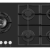 ELBA 90CM 5 BURNER GAS ON GLASS HOB BLACK