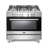 ELBA 5 PLATE GAS STOVE ELECTRIC OVEN STAINLESS STEEL