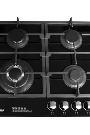 SAFEGAS HOB 4 BURNER GLASS TOP