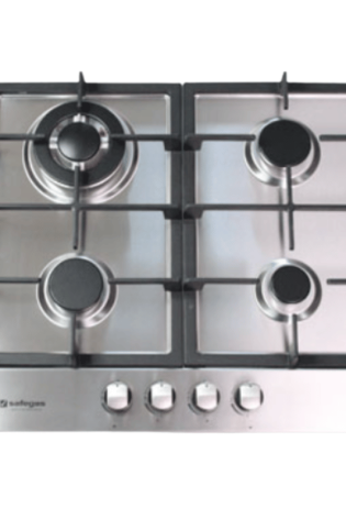 SAFEGAS 4 BURNER HOB STAINLESS STEEL