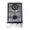 SAFEGAS 2 BURNER HOB STAINLESS STEEL (HOB2045)
