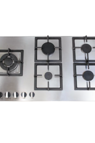 SAFEGAS 5 BURNER STAINLESS STEEL HOB (HOB915MIC)